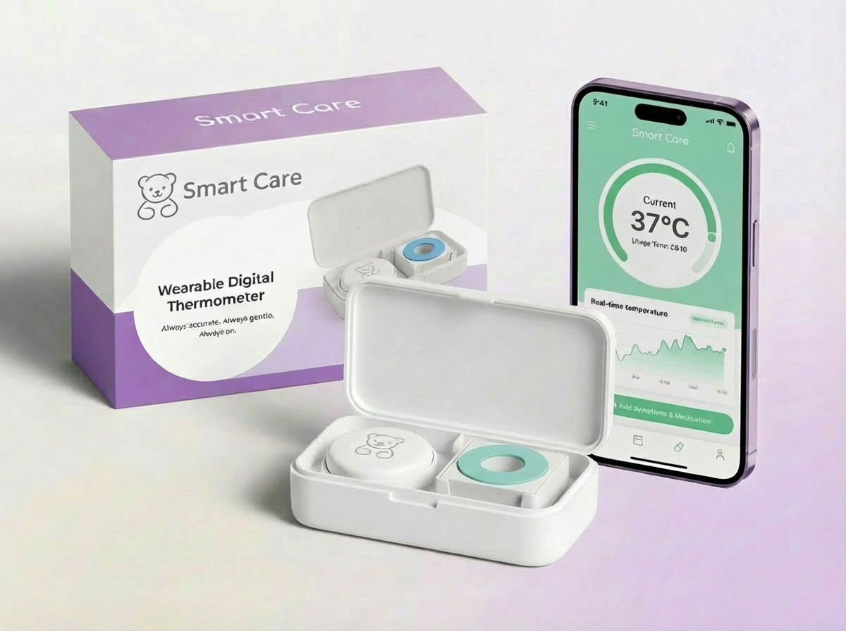 Нов 2026 - Baby and kids термометър Smart Care и 20 бр. лепенки