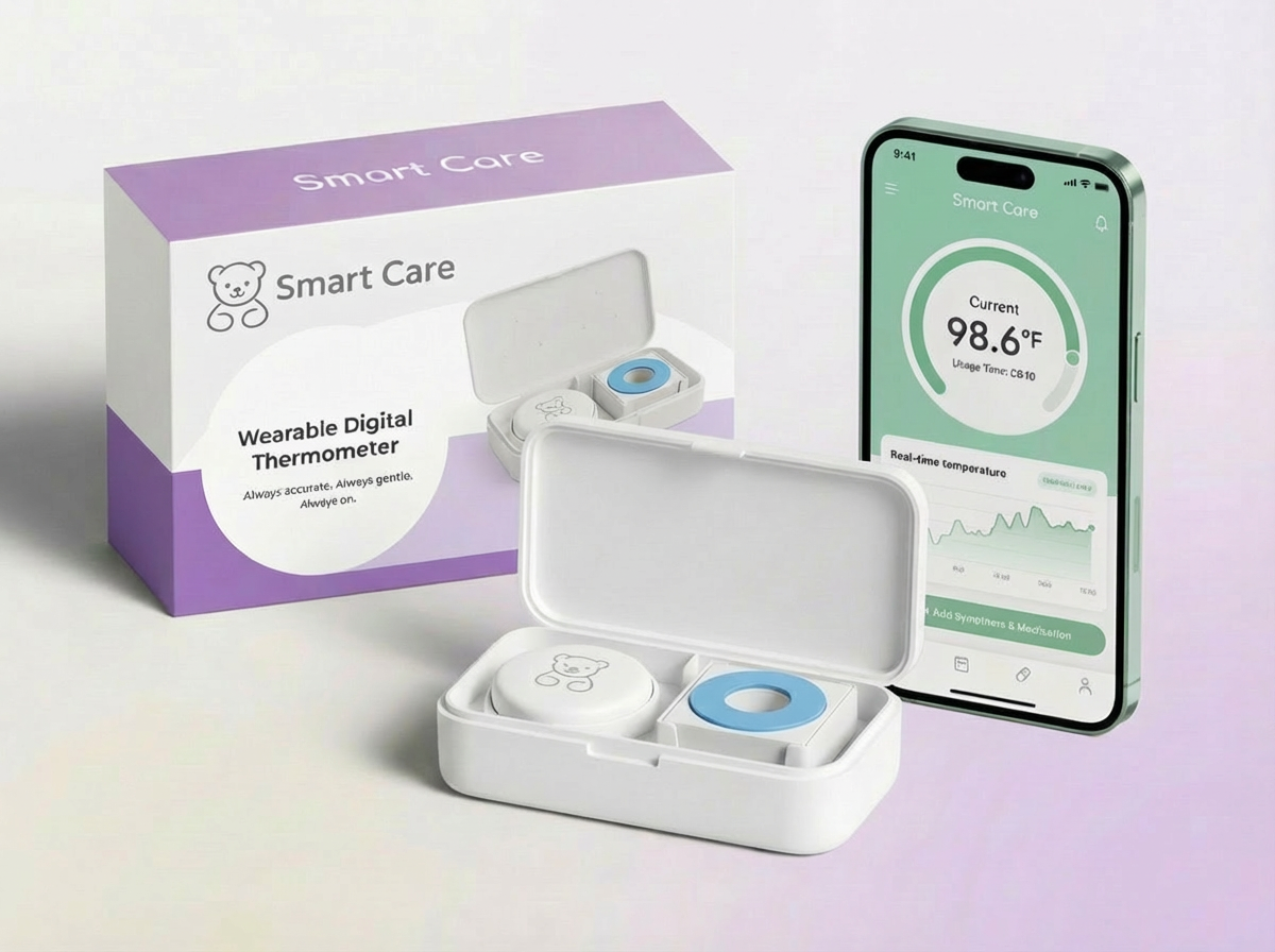 Нов 2026 - Baby and kids термометър Smart Care и 20 бр. лепенки