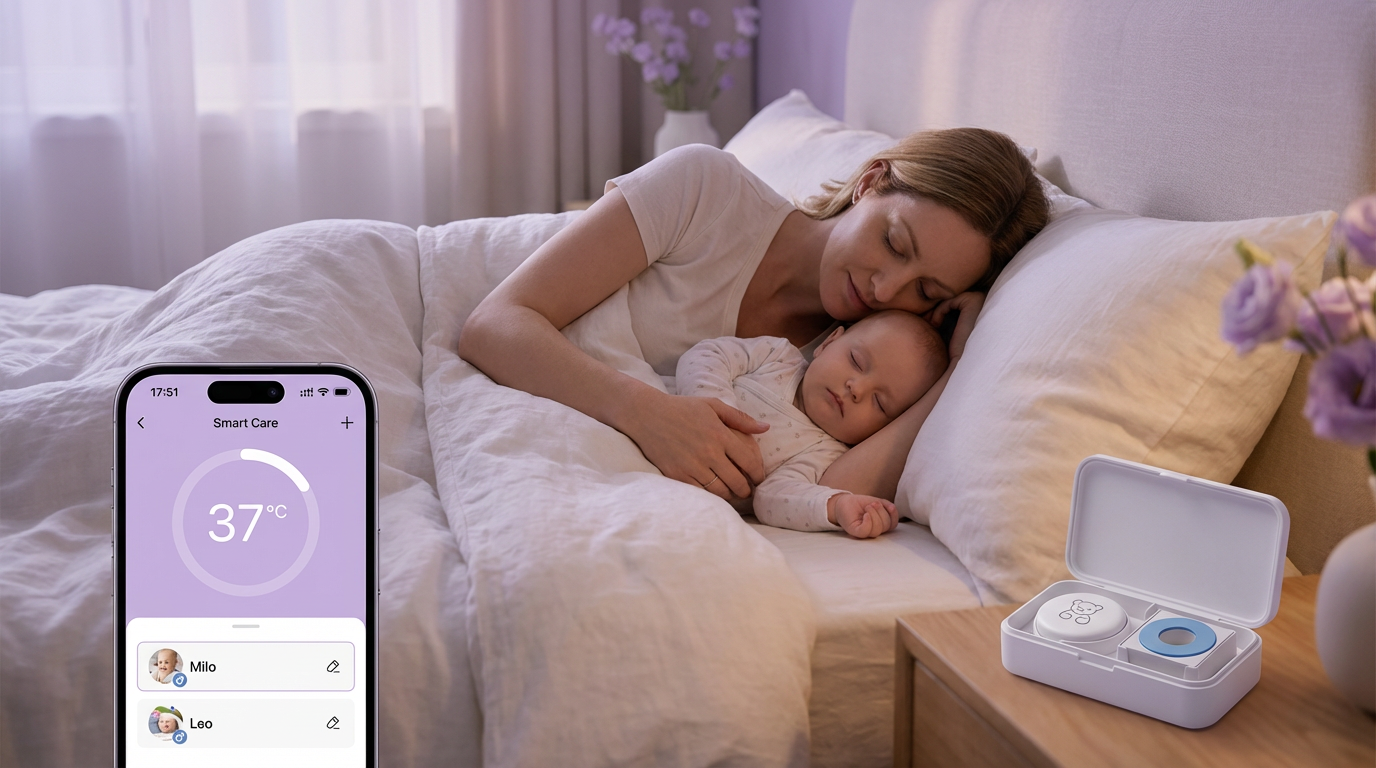 Нов 2026 - Baby and kids термометър Smart Care и 20 бр. лепенки