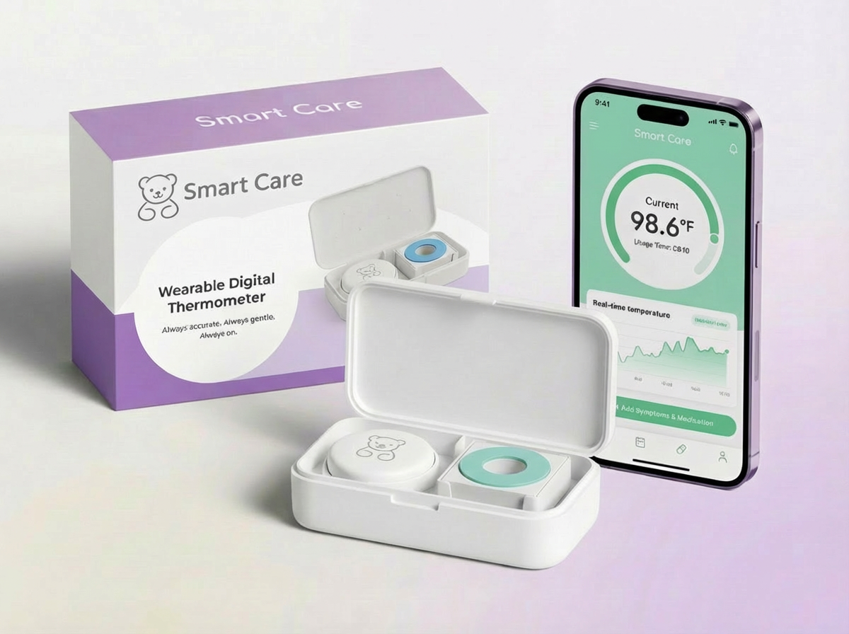 Нов 2026 - Baby and kids термометър Smart Care и 20 бр. лепенки