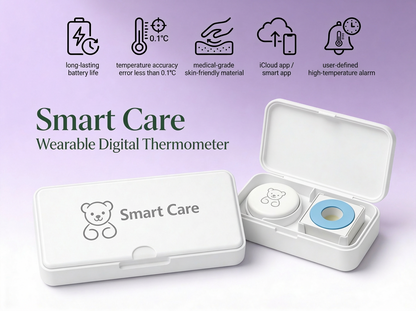 Нов 2026 - Baby and kids термометър Smart Care и 20 бр. лепенки
