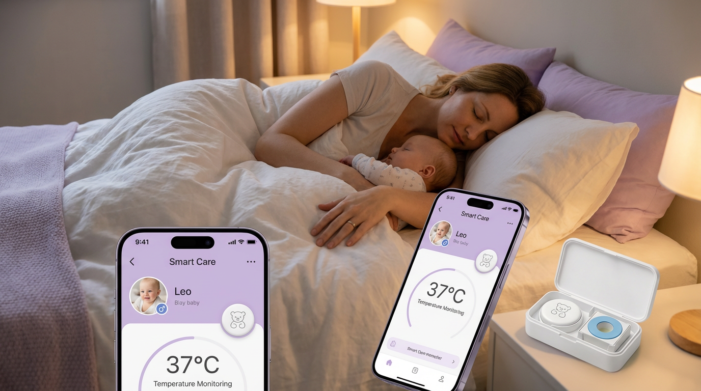 Нов 2026 - Baby and kids термометър Smart Care и 20 бр. лепенки