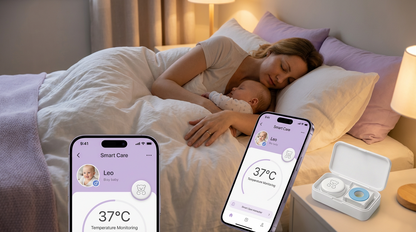 Нов 2026 - Baby and kids термометър Smart Care и 20 бр. лепенки